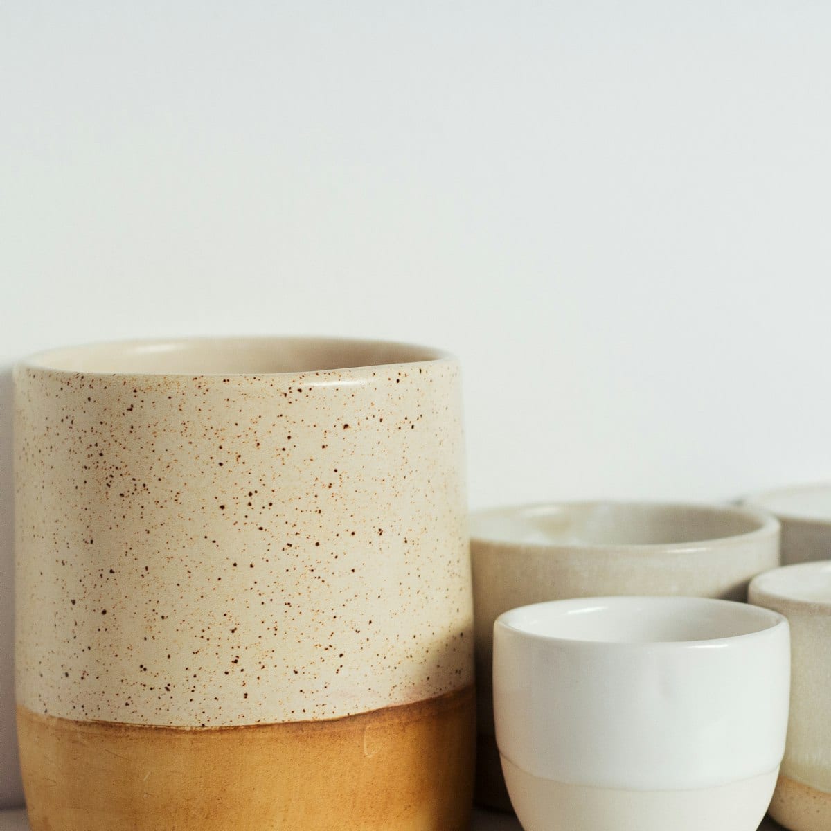 Vista do conjunto de vasos em diferentes alturas